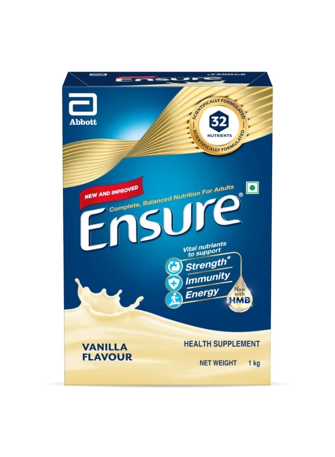 انشور مشروب غذائي متكامل ومتوازن للبالغين - فانيليا ١ كجم، ومشروب "إنشور" للعناية بمرضى السكري، يساعد على التحكم في مستويات السكر في الدم - فانيليا ٤٠٠ جم - Image 2